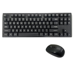 Vezeték nélküli gaming billentyűzet + egér, RF8090, nemzetközi, fekete