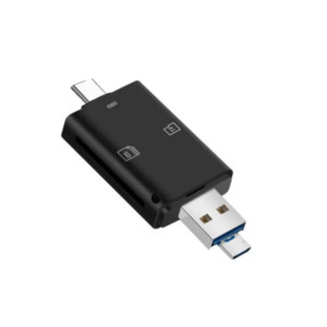 3in1 OTG USB-C/USB/MicroUSB Kártyaolvasó, MicroSD/TF SD kártyatámogatás