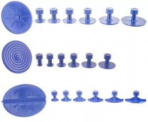 Horpadásjavító készlet - csúszókalapács + 18 db különböző adapterrel