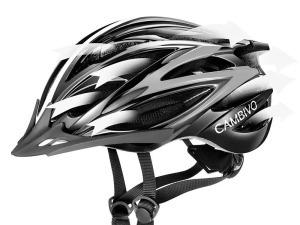 Női/Férfi kerékpáros sisak, S 50-54cm, fényvisszaverő csíkok, fekete