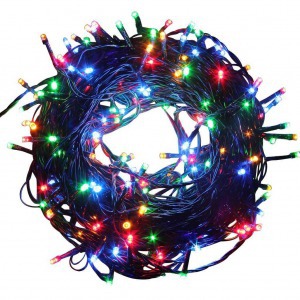 360 LED-es fényfüzér - színes