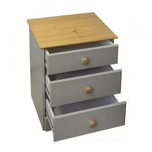 Tvilum skandináv 3 fiókos éjjeliszekrény - szürke