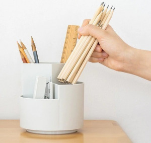 Forgatható asztali írószertartó - szürke