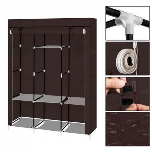 Mobil tárolószekrény 130x45x170 cm-es méretben, barna