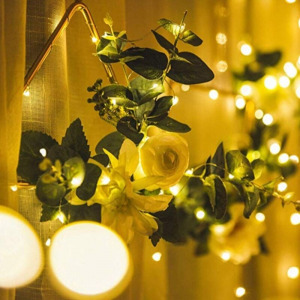 100 LED 8 programos beltéri mikroledes fényfüzér 11,5 méter-melegfehér
