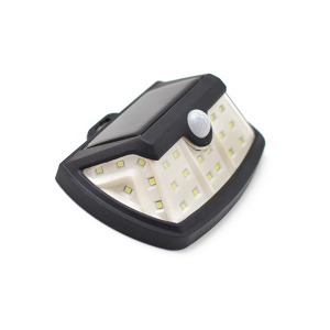 SH-28A kültéri napelemes, fali LED lámpa, mozgásérzékelővel / 30 ledes