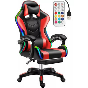 Likeregal 920 LED gamer szék lábtartóval piros Likeregal 920 LED gamer szék lábtartóval piros