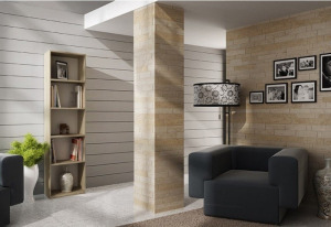 Odell R40 polcos szekrény, 40x182x30 cm, sonoma