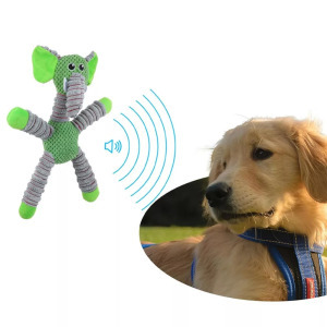 Plüss elefánt csipogó kutyajáték - extra erős - 42 cm