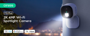 Winees 2K-s wifi kültéri biztonsági kamera 4 fényszóróval