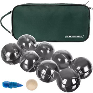Petanque 8 db-os golyó készlet, cipzáros táskában
