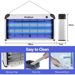WingRepel elektromos rovarcsapda, szúnyogirtó, UV fénycső, max. 120m2