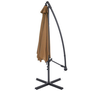 Függő napernyő, 2,7m - khaki