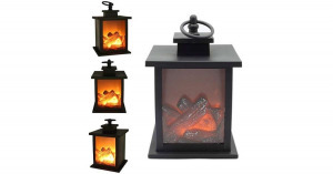 Égő láng, kandalló hatású dekorlámpa