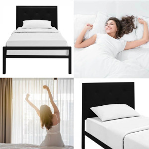 Hanna fém ágykeret 90*200, fekete