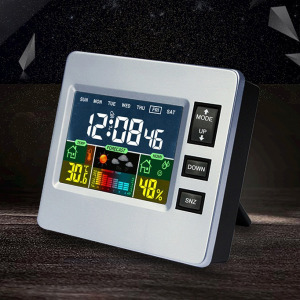 Multifunkciós LCD kijelzős időjárás állomás és óra
