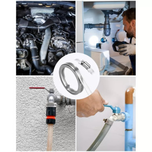 12 darabos rozsdamentes acél tömlőbilincs készlet