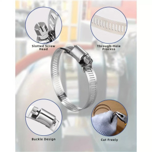 12 darabos rozsdamentes acél tömlőbilincs készlet