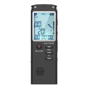 Quzu Digitális diktafon, MP3 lejátszó, zajcsökkentés, ABS ház, 8GB, fekete