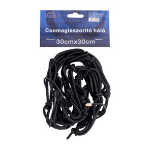 Csomagleszorító háló 30x30cm (négy kampós)