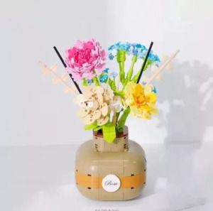 Vegyes csokor - Mini Blocks virágváza építőjáték - (542 db) - Aromaterápiás funkció