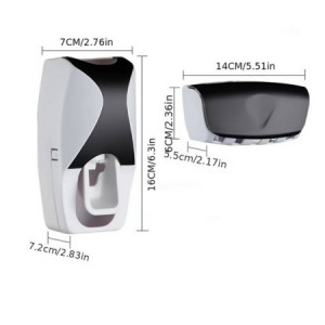 Fogkrém adagoló, fogkefe tartó - fekete - MS-826