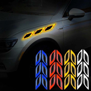 Fényvisszaverő carbon autómatrica, autó tuning csík kék-fekete