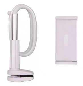 Flexibilis telefon- és tablettartó, asztalra/ágyra szerelhető, fehér