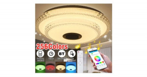 Smart Lamp - Intelligens RGBW dupla mennyezeti lámpa bluetooth hangszóróval, 3000-6500K