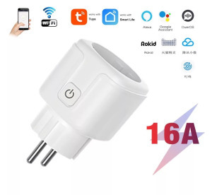 Matter Intelligens konnektor, Tuya app, 16A, WiFi, Alexa/Google-Assistant