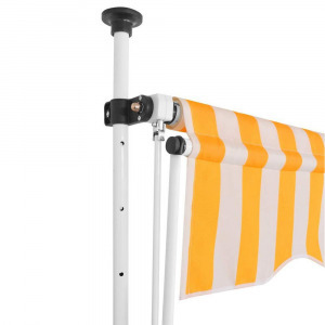 Feltekerhető napellenző, sárga csíkos, 350x120 cm