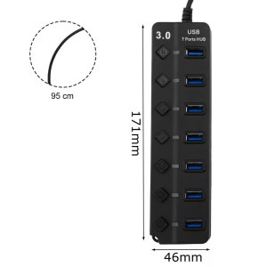 7 portos USB 3.0 hub
