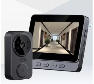 Vezetéknélküli videós kapucsengő, 4.3" HD kijelző, 150m hatótáv, éjjellátó