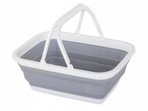 Összecsukható szilikon bevásárlókosár fogantyúkkal