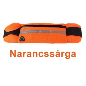 Övtáska, futóöv, futó övtáska, sportöv narancssárga