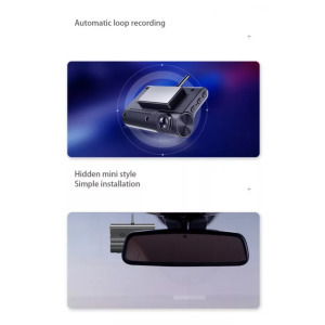 Autós menetrögzítő kamera X9, Full HD, Wi-Fi, G-Sensor, szürke