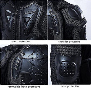 Wildken motoros protektor mellény Armor fekete 2XL