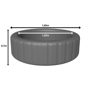Avenli felfújható jakuzzi London fekete színű 165x70cm