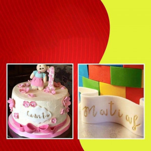 Szilikon ABC-s torta-desszert díszítő forma 2. minta