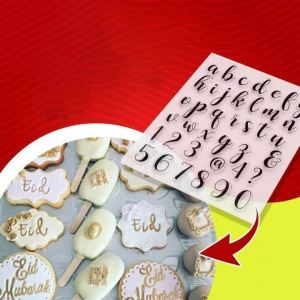 Szilikon ABC-s torta-desszert díszítő forma 2. minta