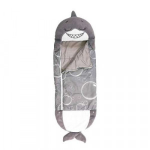 Cápás, plüssállattá alakítható hálózsák gyerekeknek , vidám cápa alak