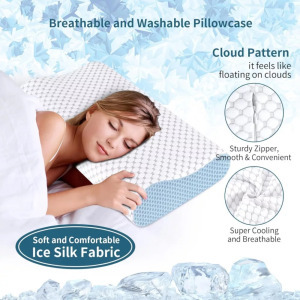 CoolCloud memóriahabos nyakpárna - ergonomikus hullámforma - 50*30*7cm