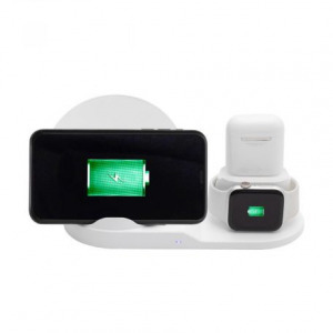 Home SA 2000Qi vezeték nélküli töltő, 3in1, telefon, óra, fülhallgató