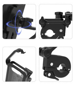 Kerékpáros motorkerékpáros vízálló tartó, kormányra, érintőképernyő támogatás