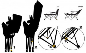 Essentials lábtámaszos kempingszék