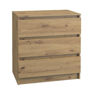 Shannan M3 fiókos szekrény, 70x75x40 cm, tölgy
