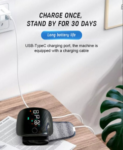 Digitális vérnyomásmérő, csuklós, LED kijelző, 99 memória, fekete