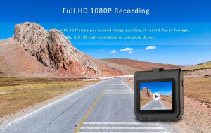 Autós menetrögzítő kamera T-661, Full HD, magyar menü, MicroSD foglalat, fekete