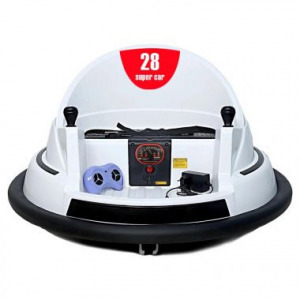 Elektromos gyermek dodzsem 6V, akku+távirányító, fehér