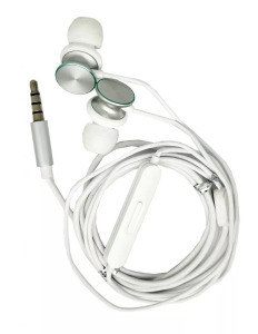 Vezetékes fülhallgató, beépített mikrofon, hívásfogadás, 3,5mm jack, szürke